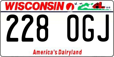WI license plate 228OGJ