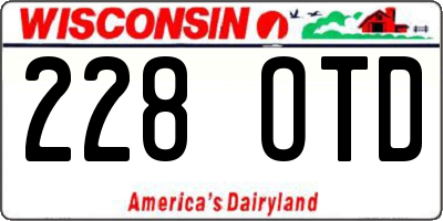 WI license plate 228OTD