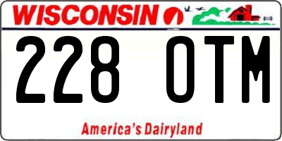 WI license plate 228OTM