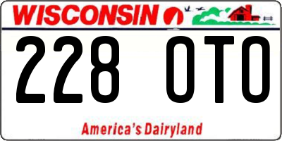 WI license plate 228OTO
