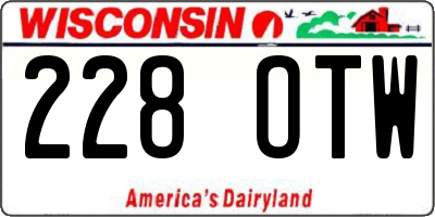 WI license plate 228OTW