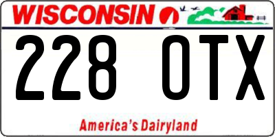 WI license plate 228OTX