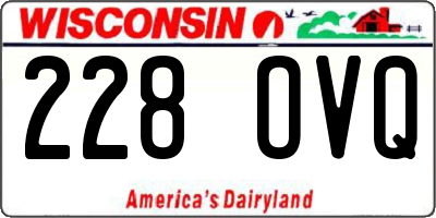WI license plate 228OVQ