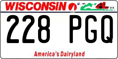 WI license plate 228PGQ
