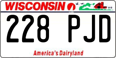 WI license plate 228PJD