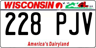 WI license plate 228PJV