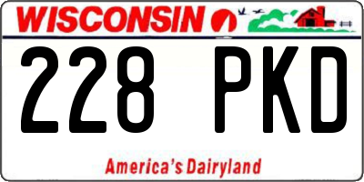WI license plate 228PKD