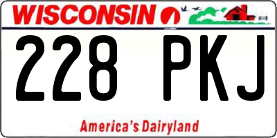 WI license plate 228PKJ