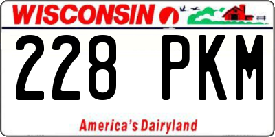 WI license plate 228PKM