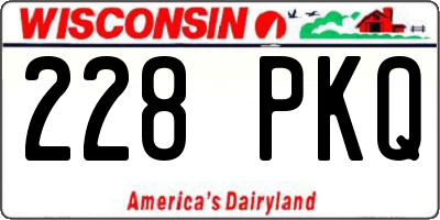 WI license plate 228PKQ