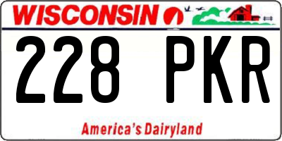WI license plate 228PKR