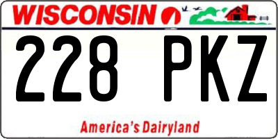 WI license plate 228PKZ