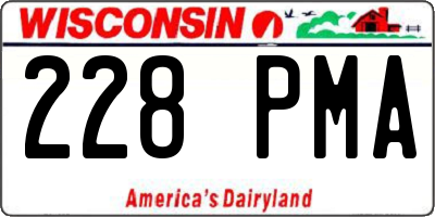 WI license plate 228PMA