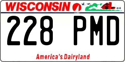 WI license plate 228PMD