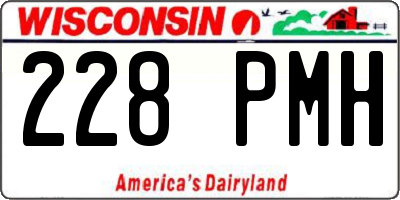 WI license plate 228PMH