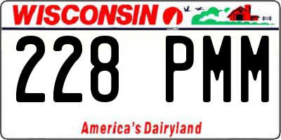 WI license plate 228PMM