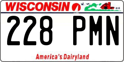 WI license plate 228PMN