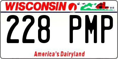 WI license plate 228PMP