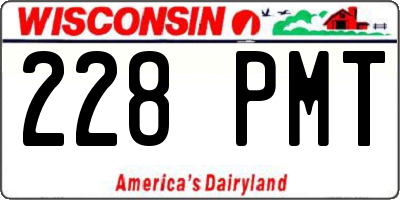 WI license plate 228PMT
