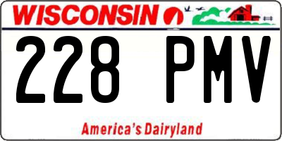 WI license plate 228PMV