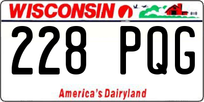 WI license plate 228PQG