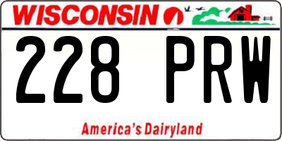 WI license plate 228PRW