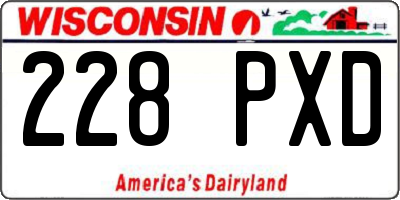 WI license plate 228PXD