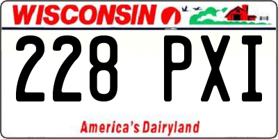 WI license plate 228PXI