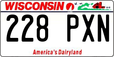 WI license plate 228PXN