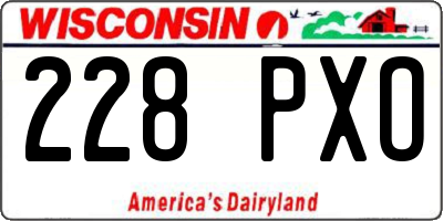 WI license plate 228PXO