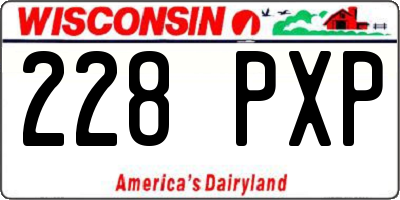 WI license plate 228PXP