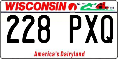 WI license plate 228PXQ