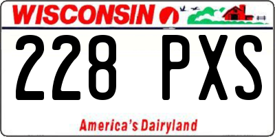 WI license plate 228PXS