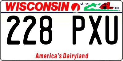 WI license plate 228PXU