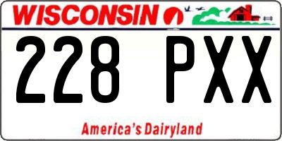 WI license plate 228PXX