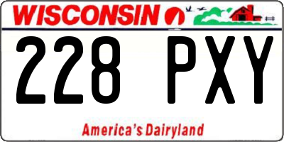 WI license plate 228PXY