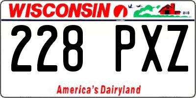 WI license plate 228PXZ