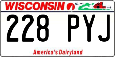 WI license plate 228PYJ