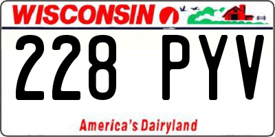 WI license plate 228PYV