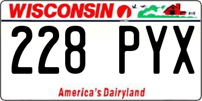 WI license plate 228PYX
