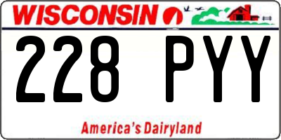 WI license plate 228PYY