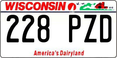 WI license plate 228PZD