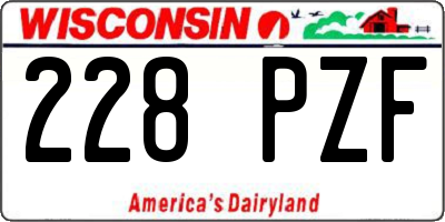 WI license plate 228PZF