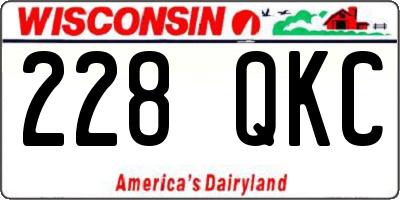 WI license plate 228QKC