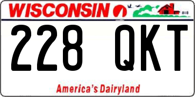 WI license plate 228QKT