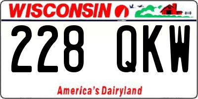 WI license plate 228QKW