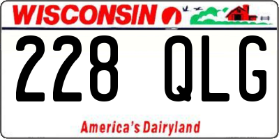 WI license plate 228QLG
