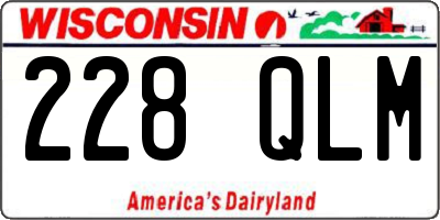 WI license plate 228QLM