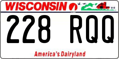WI license plate 228RQQ