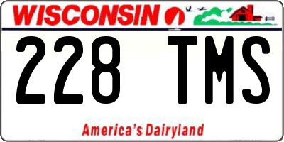 WI license plate 228TMS